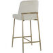 Zeke 37.75 inch Antique Brass / Bergen Ivory Counter Stool